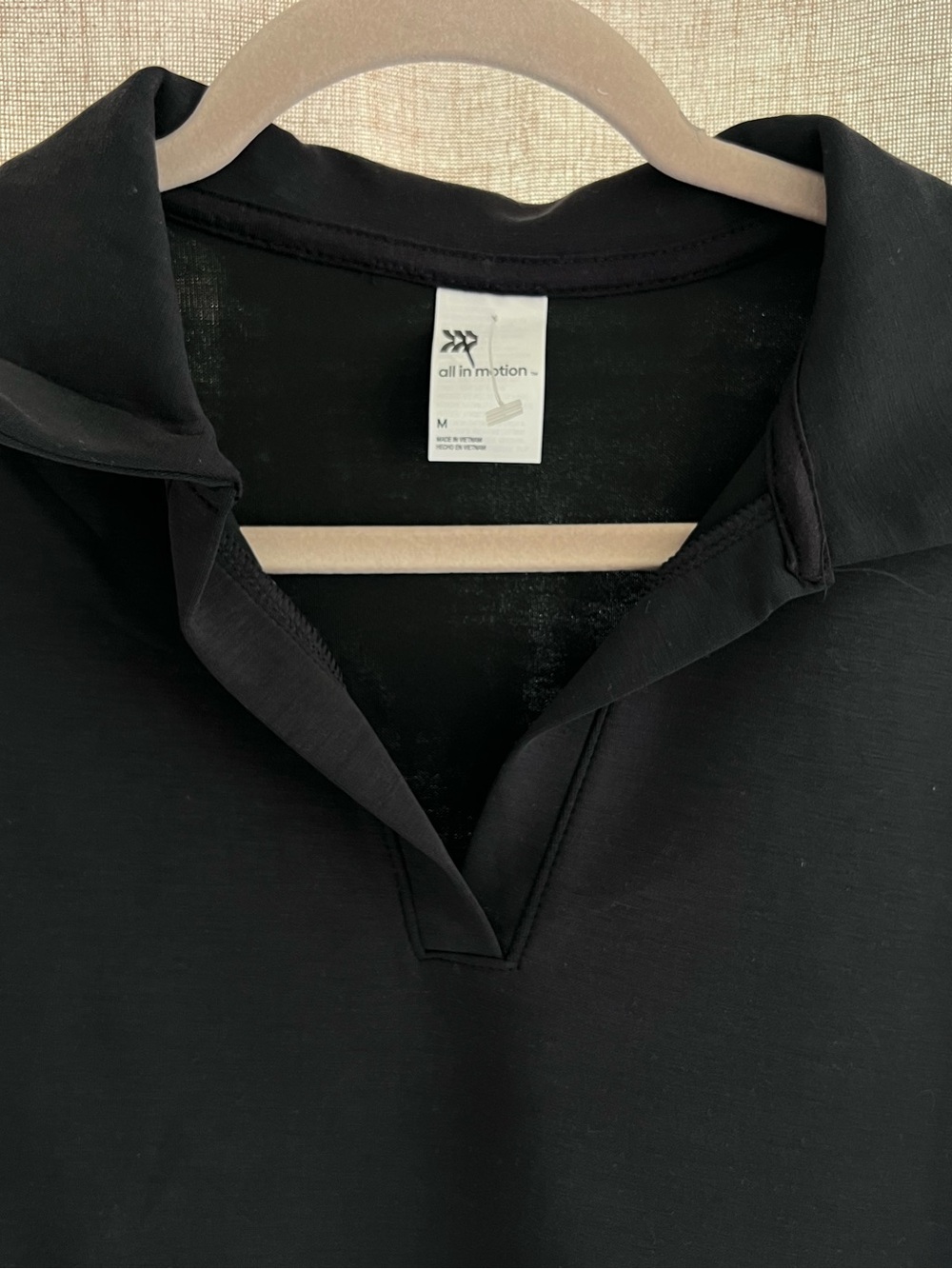 Black Women's Pullover Collar Sweatshirt - Picture 3 of 6